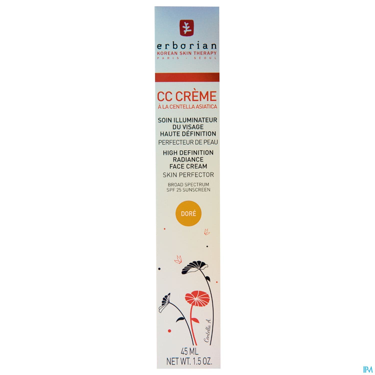 Erborian Cc Creme Centella Asiatica Spf25 Dore 45ml