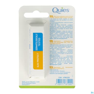 QUIES STICK LEVRE SPF30 4,5G