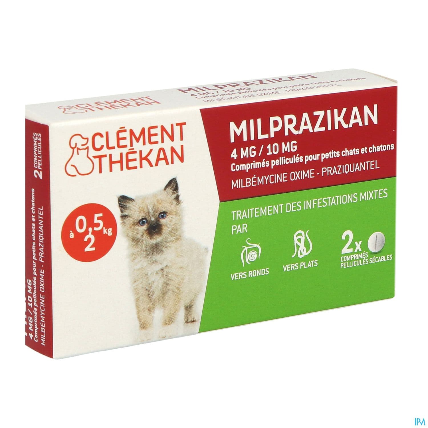 Clement Thekan Milprazikan 4mg/10mg Chaton Comprime 2