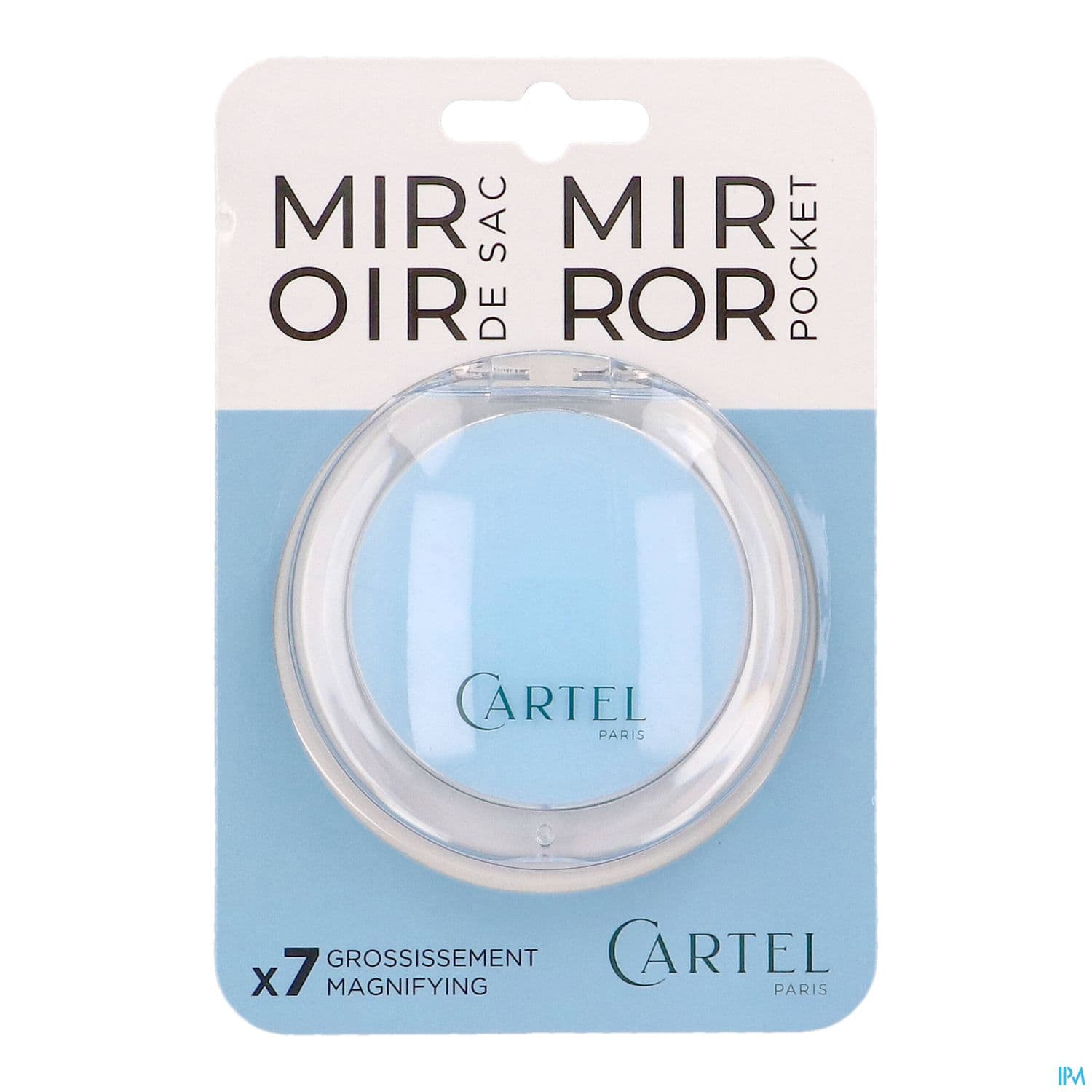 CARTEL MIROIR POCHE ROND BLEU