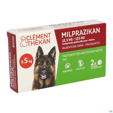 Clement Thekan Milprazikan 12mg5/125mg Chien Comprime 2