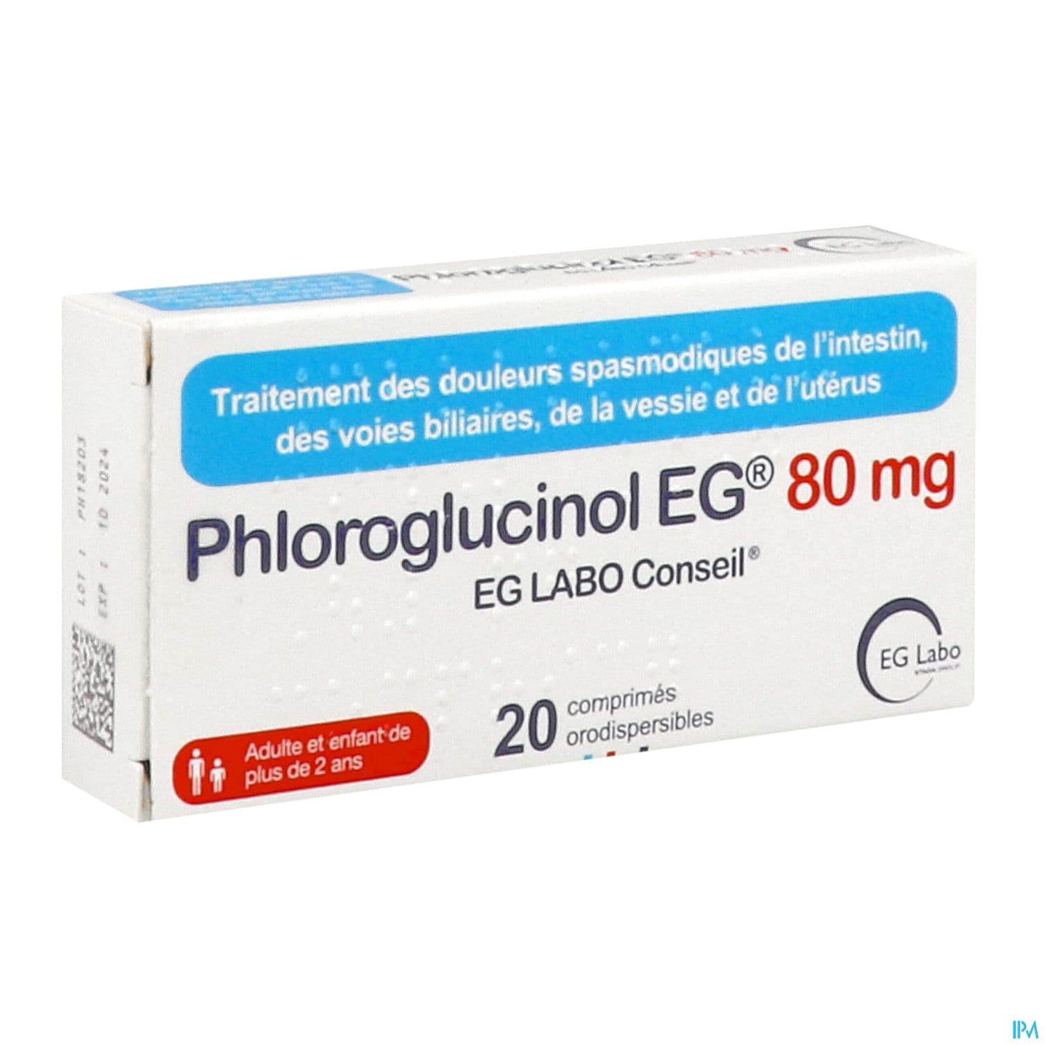 PHLOROGLUCINOL 80MG EG CPR OROD 20