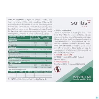 AROMASANTIS PASTILLES 20