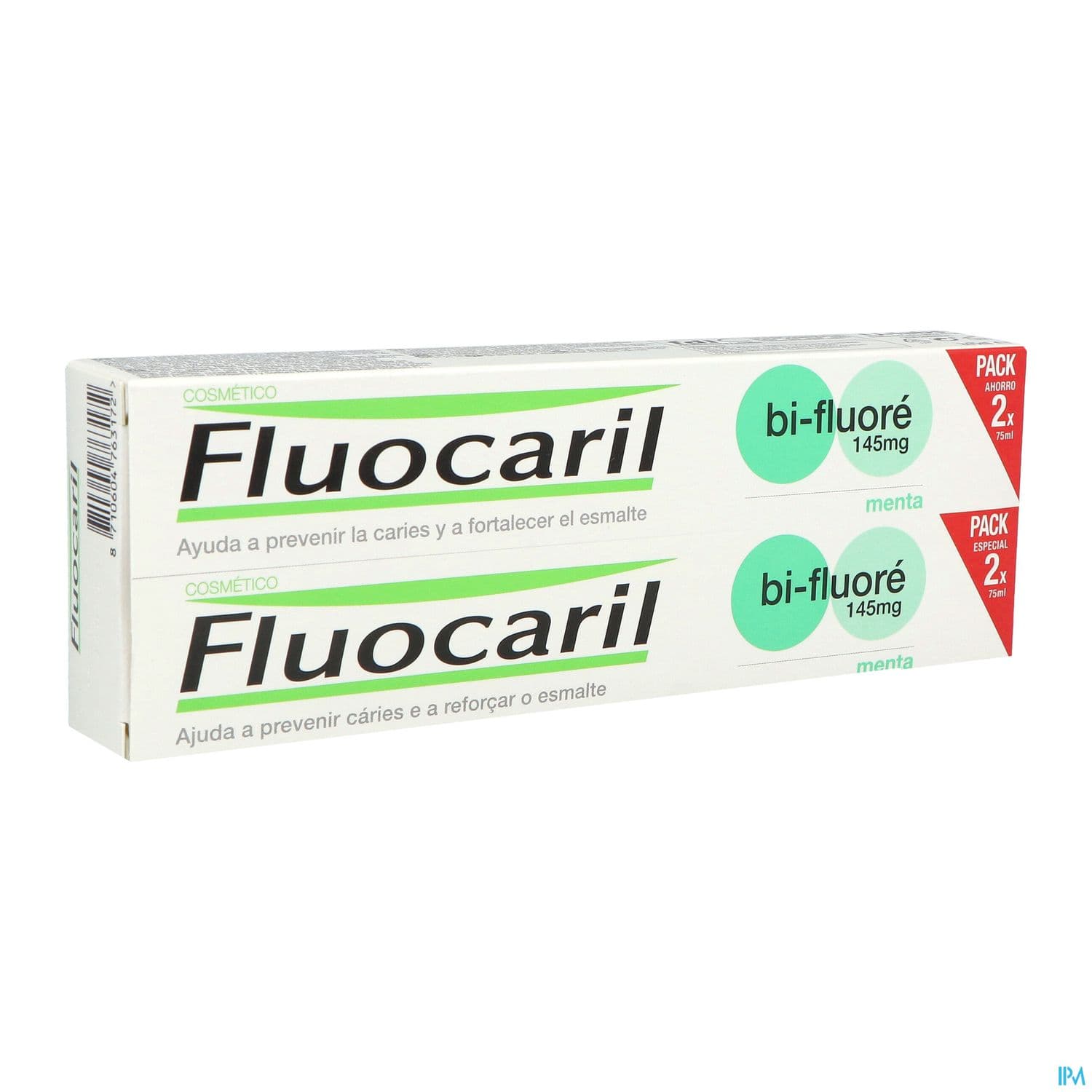 Fluocaril Bi Fluore 145mg Dentifrice Menthe 75ml X2