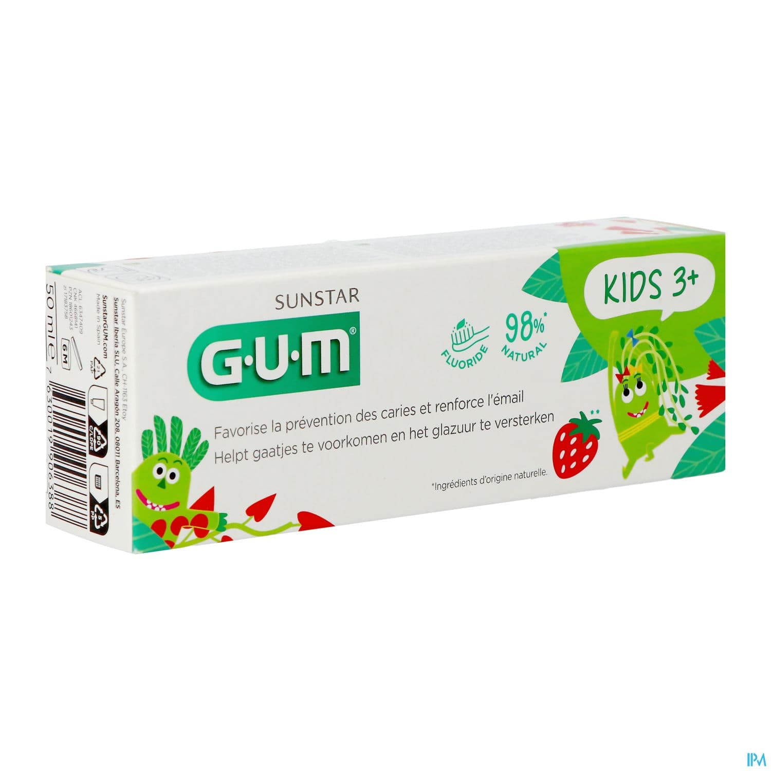 Gum Dentifrice Kids +3ans 50ml
