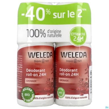 WELEDA DEOD24H GRENAD ROLLON50MLX2