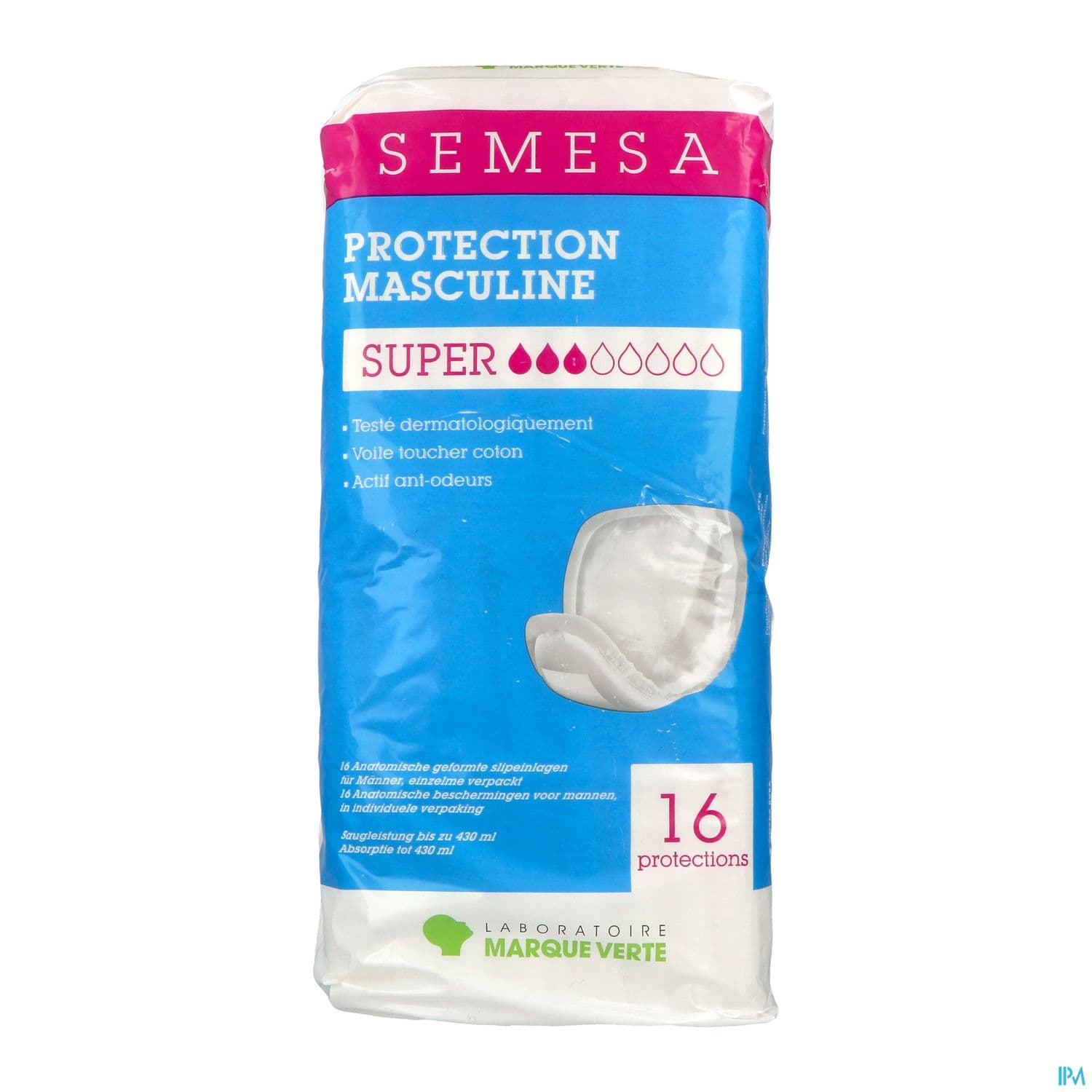 Marque Verte Semesa Protections Masculines For Men Super Sachet De 16