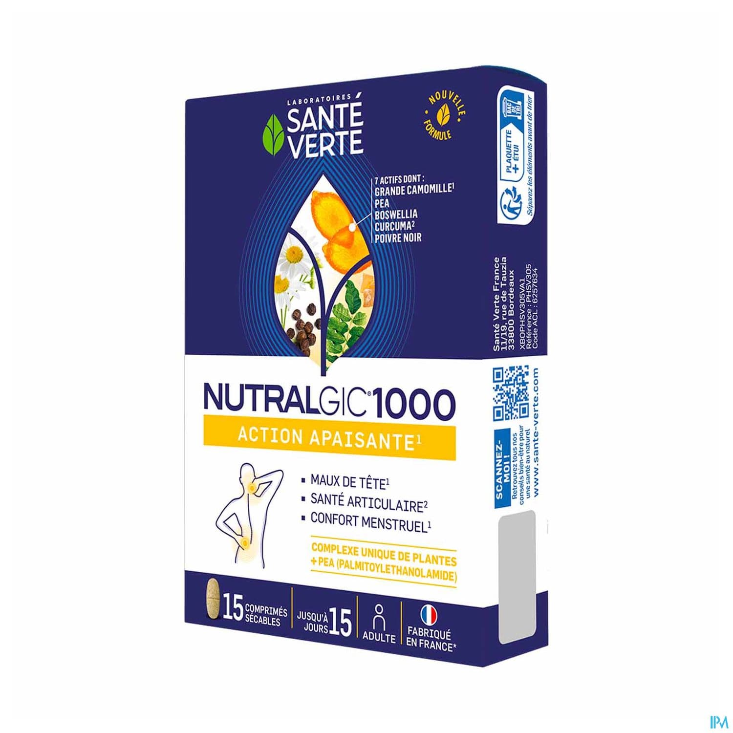 NUTRALGIC 1000 SANTE VERTE CPR 15