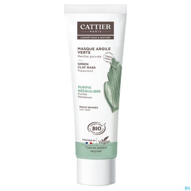 Cattier Masque Argile Verte Bio 100ml