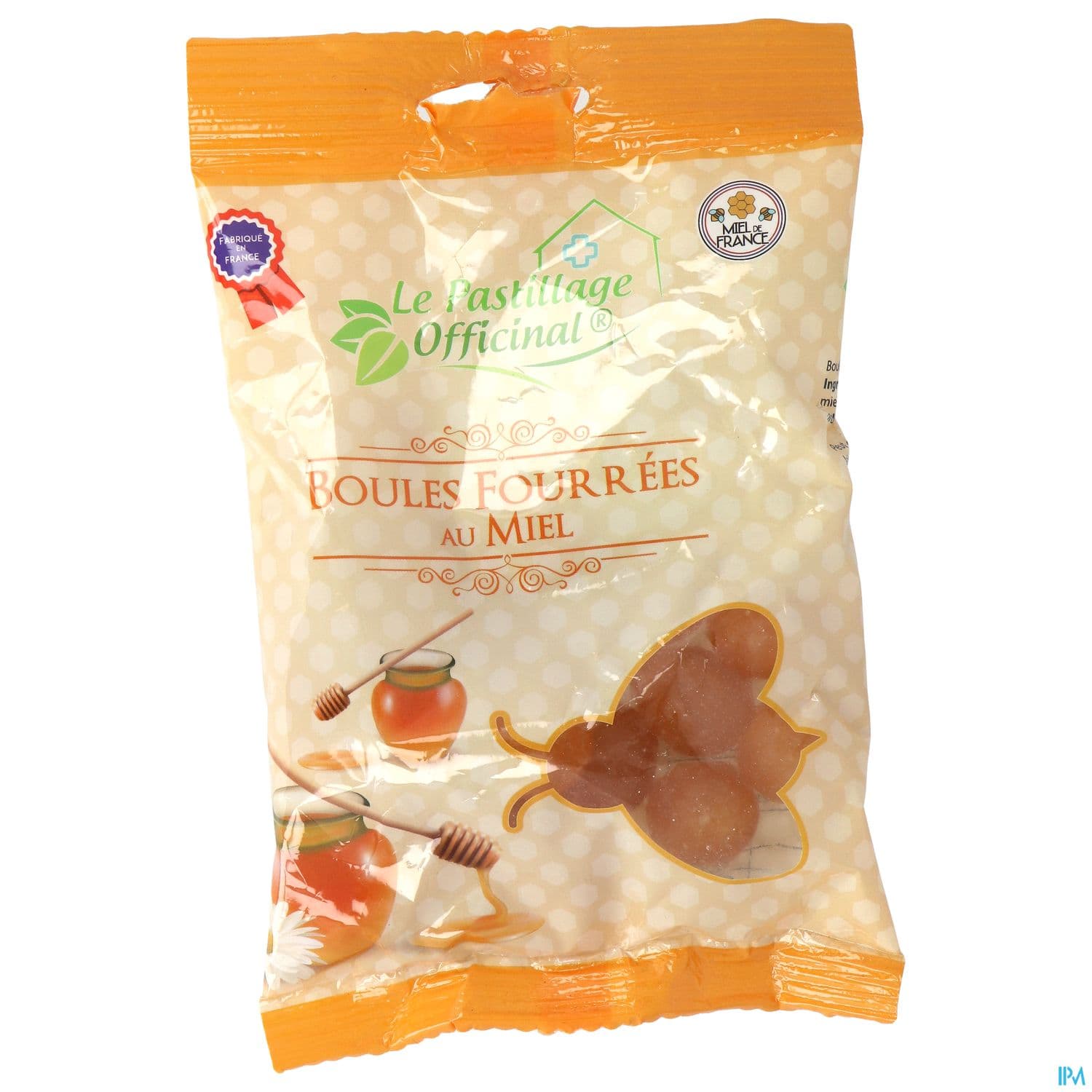 Le Pastillage Boule Fourree Miel 100g