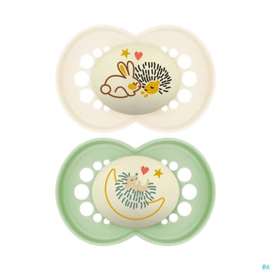 Mam Sucette Original Nuit +6m Silicone X2