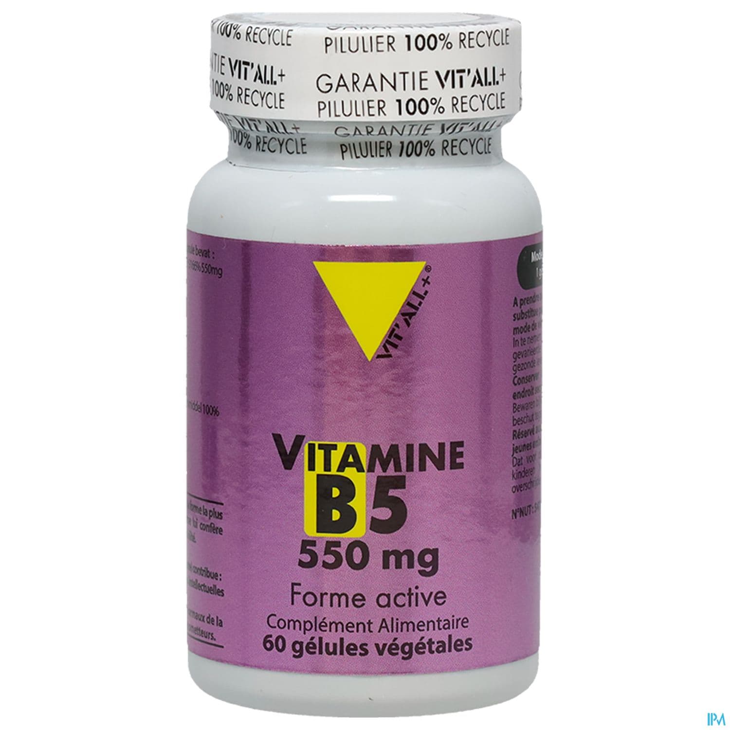 Vit All+ Vitamine B5 550mg Gelule 60