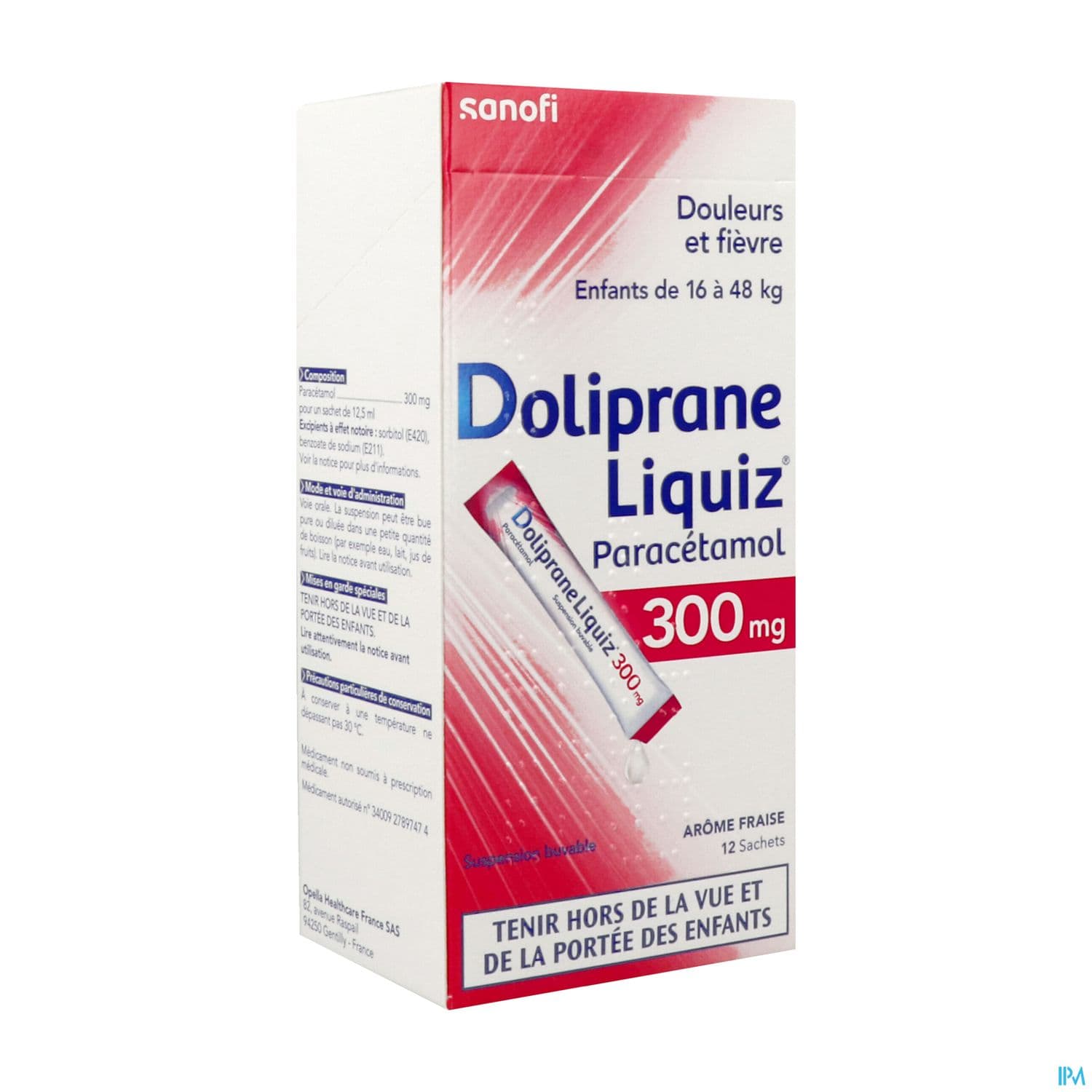 DOLIPRANELIQUIZ 300MG SACHET S/S12