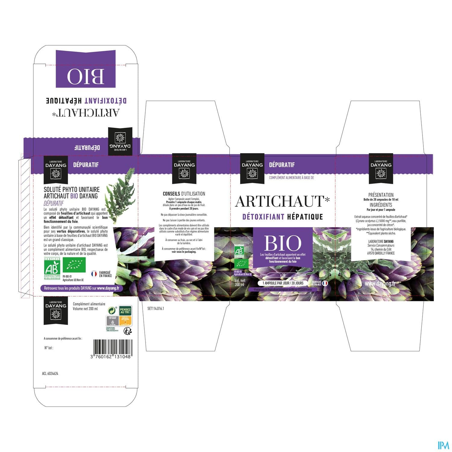 Dayang Artichaut Bio Ampoule 10ml 20