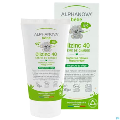 Alphanova Bebe Olizinc Creme Change Bio 50g