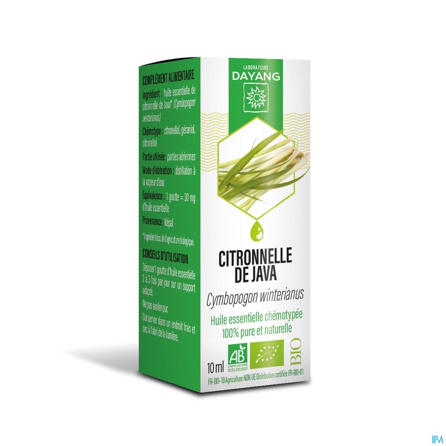 Dayang Huile Essentielle Citronelle De Java Bio 10ml