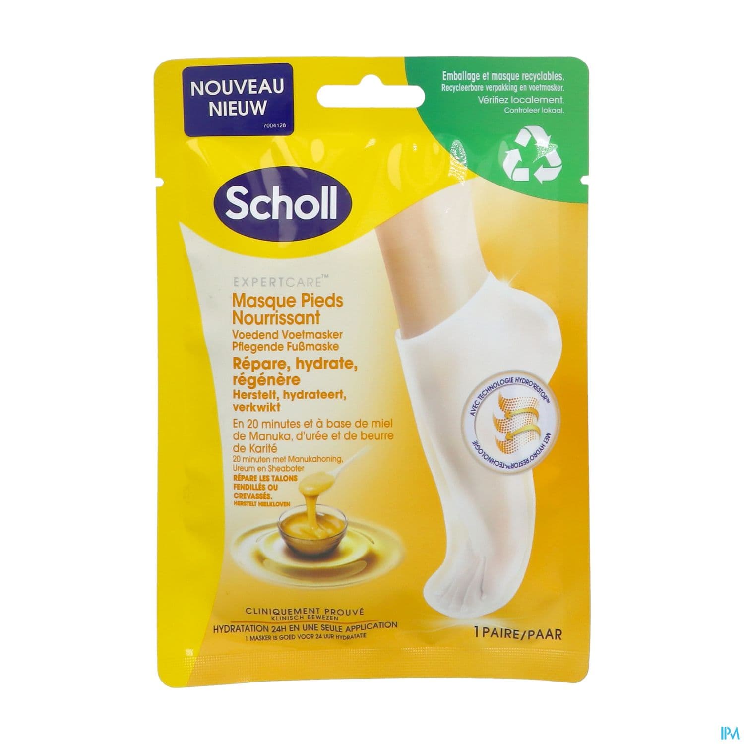 SCHOLL MASQUE PIED MIEL MANUKA