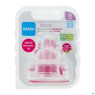 TETINE MAM SILK DEBIT 0 SILIC X2