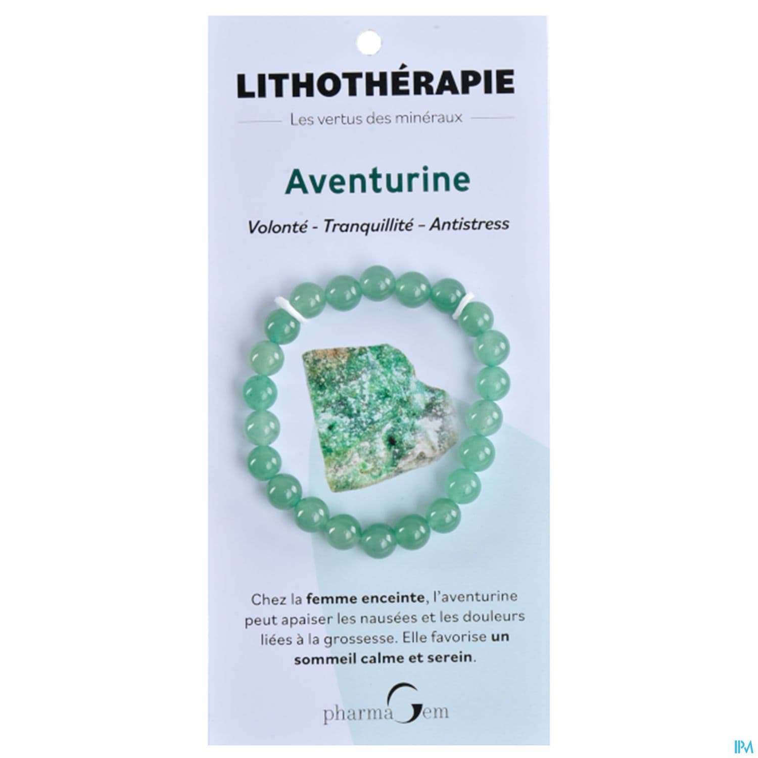 Pharmagem Bracelet Lithotherapie Aventurine 8mm