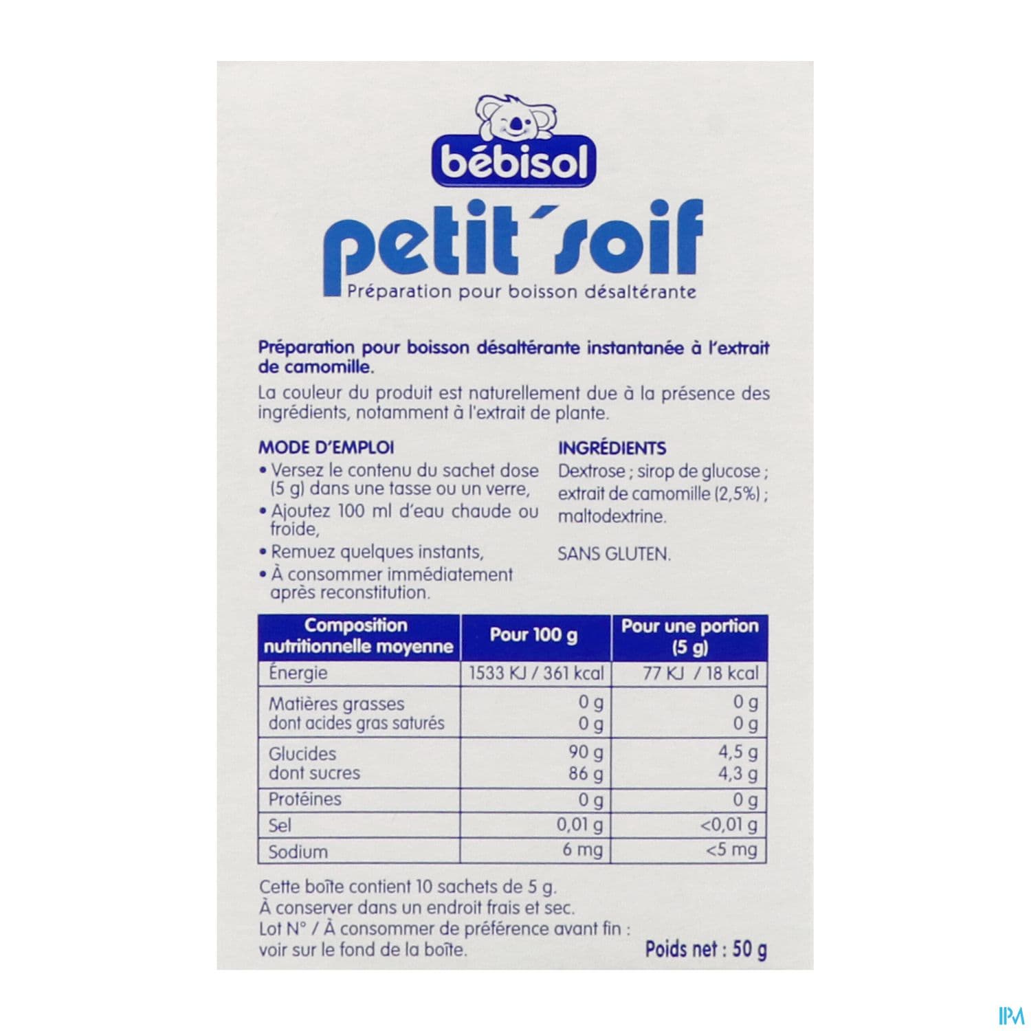 PETIT-SOIF BOISS CAMOMILLE SACH 10