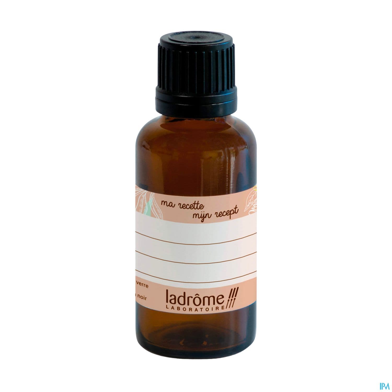 Ladrome Diy Flacon Verre Brun 30ml Avec Bouchon Noir