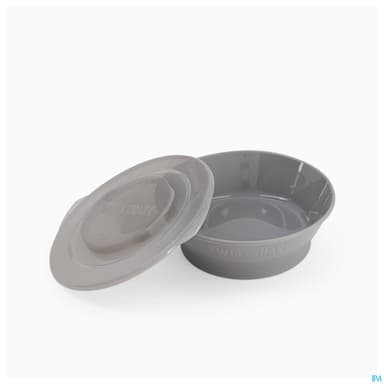 Twistshake Bol Antiderapant +6m Gris Pastel