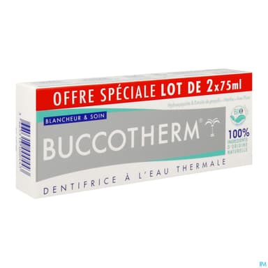Buccotherm Dentifrice Bio Blancheur Et Soin 75ml X2