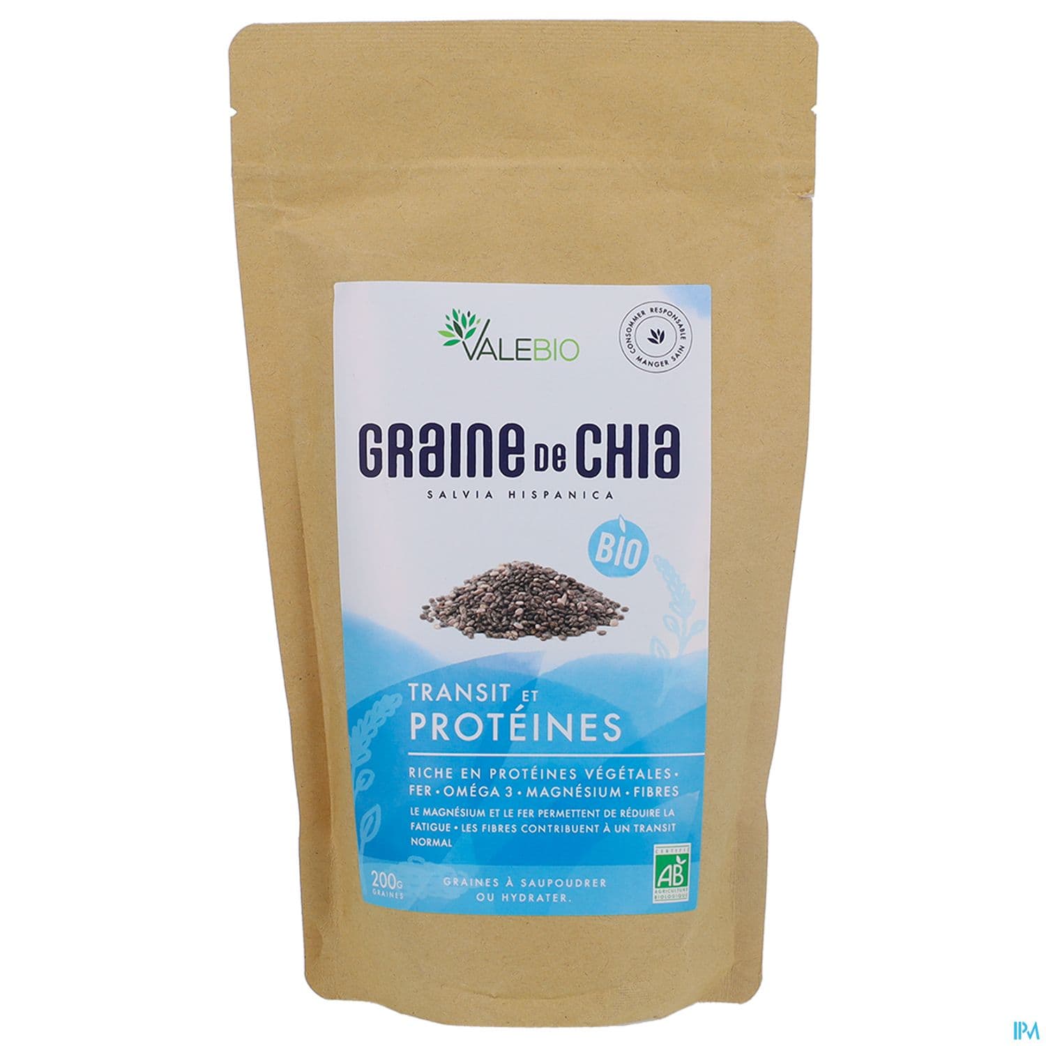 VALEBIO GRAINE DE CHIA BIO 200G