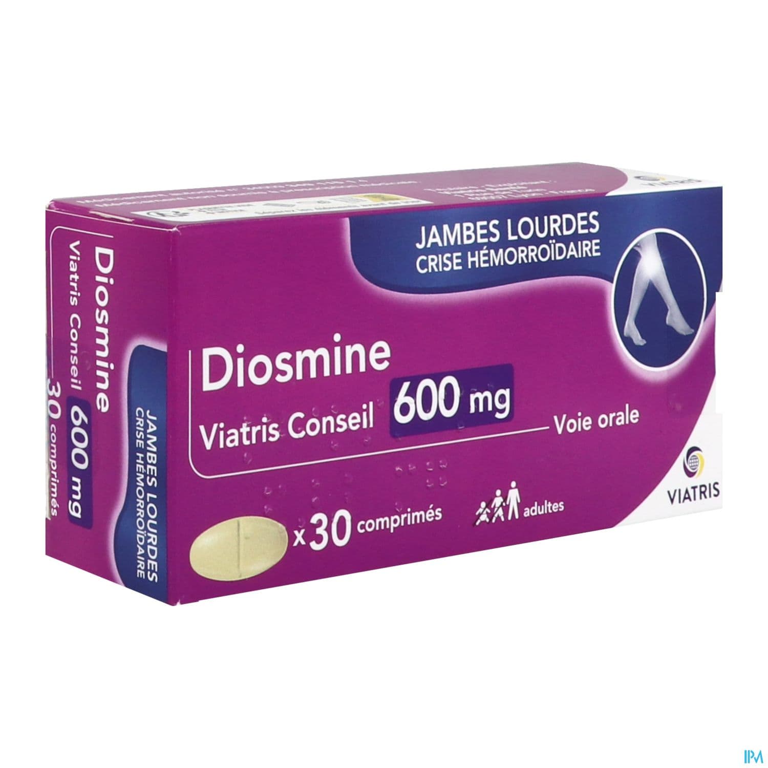 Diosmine Mylan 600mg Comprime 30
