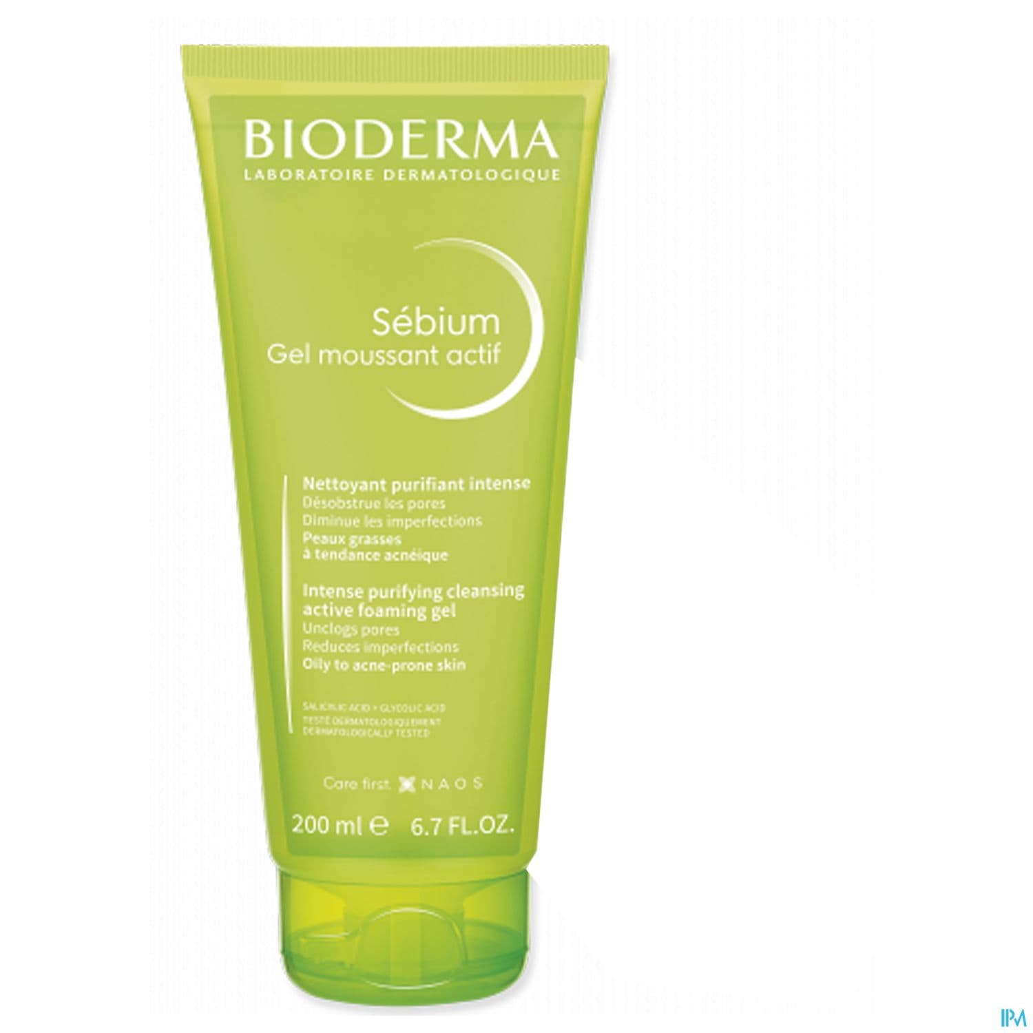 Bioderma Sebium Gel Moussant Actif Nettoyant Purifiant Intense 200ml