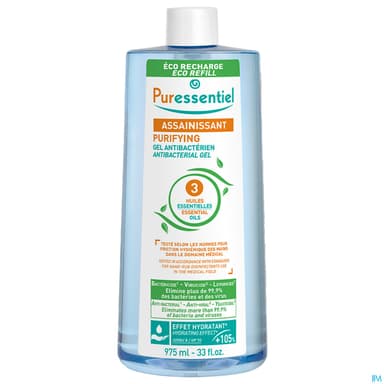 Puressentiel Gel Antibacterien Assainissant Aux 3he Eco Recharge 975ml