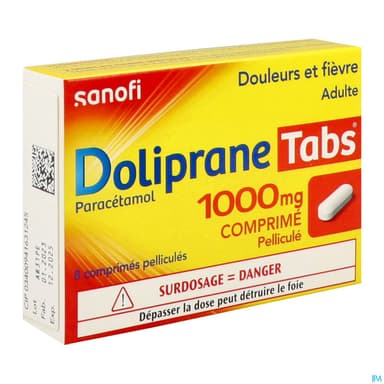 DOLIPRANETABS 1 000 MG CPR 8