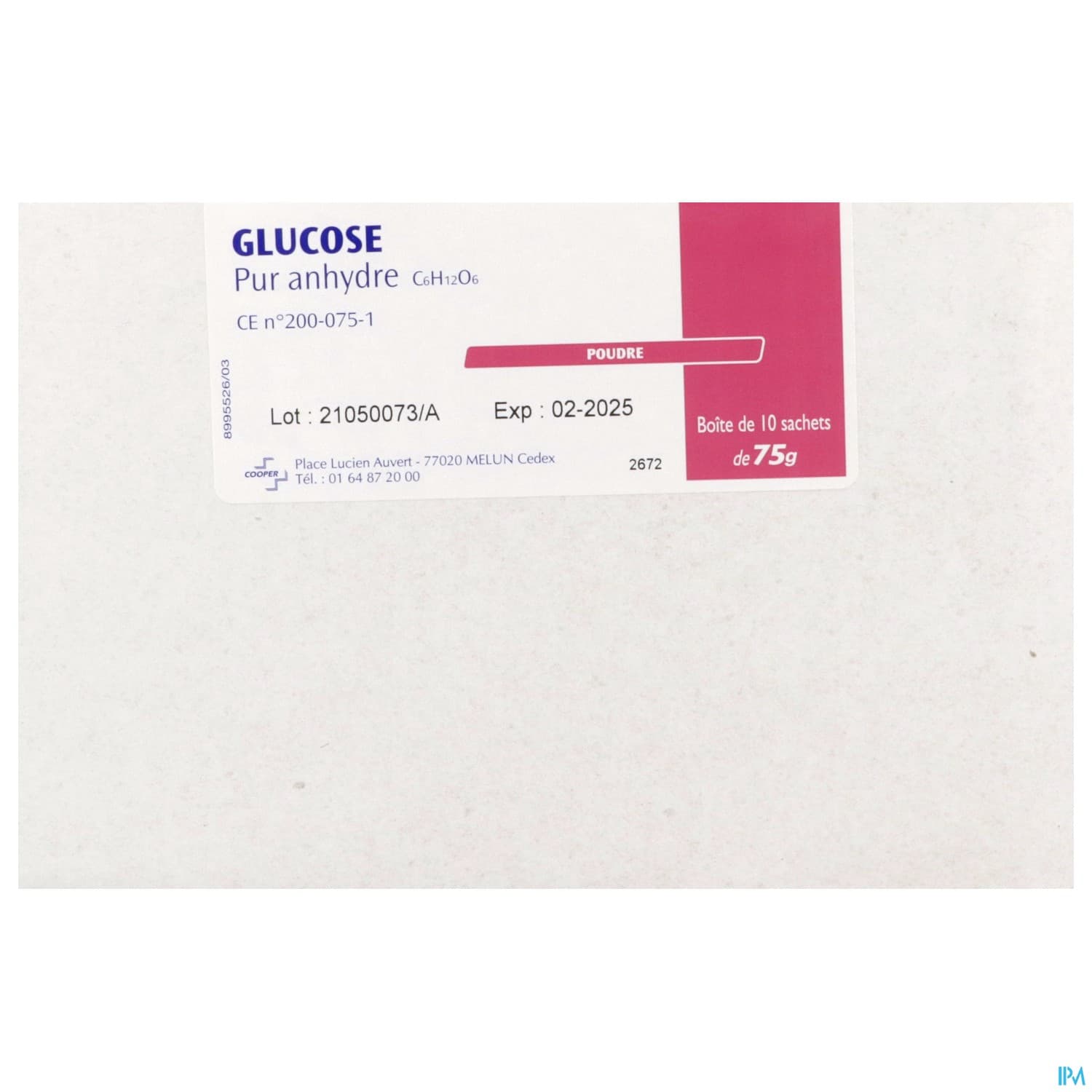 GLUCOSE ANHYDRE COOP 75G SACH10