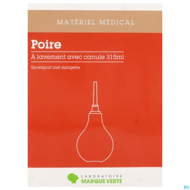 Marque Verte Poire A Lavement Avec Canule 315ml