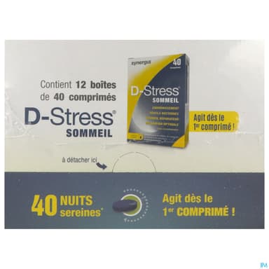 Synergia D Stress Sommeil Comprime 40 Presentoir 12