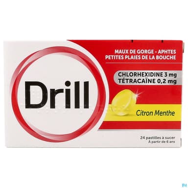 Drill Citron Menthe Pastille A Sucer 24