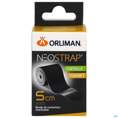 BDE CONT NEOSTRAP NOIR 5CMX1M