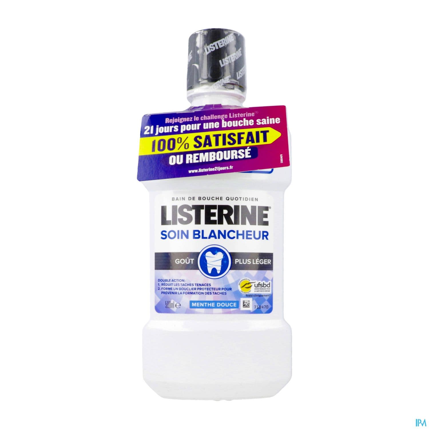 Listerine Soin Blancheur Bain De Bouche Gout Plus Leger 500ml