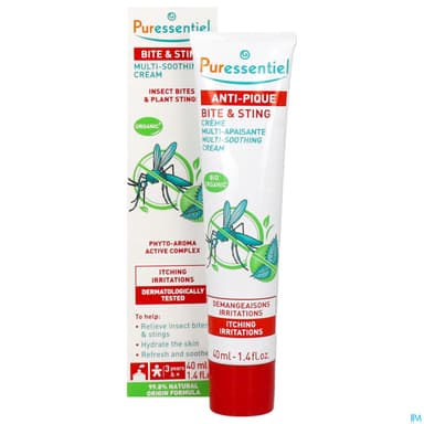 Puressentiel Creme Multi Apaisante Antipique Aux He Et Hv Bio 40ml