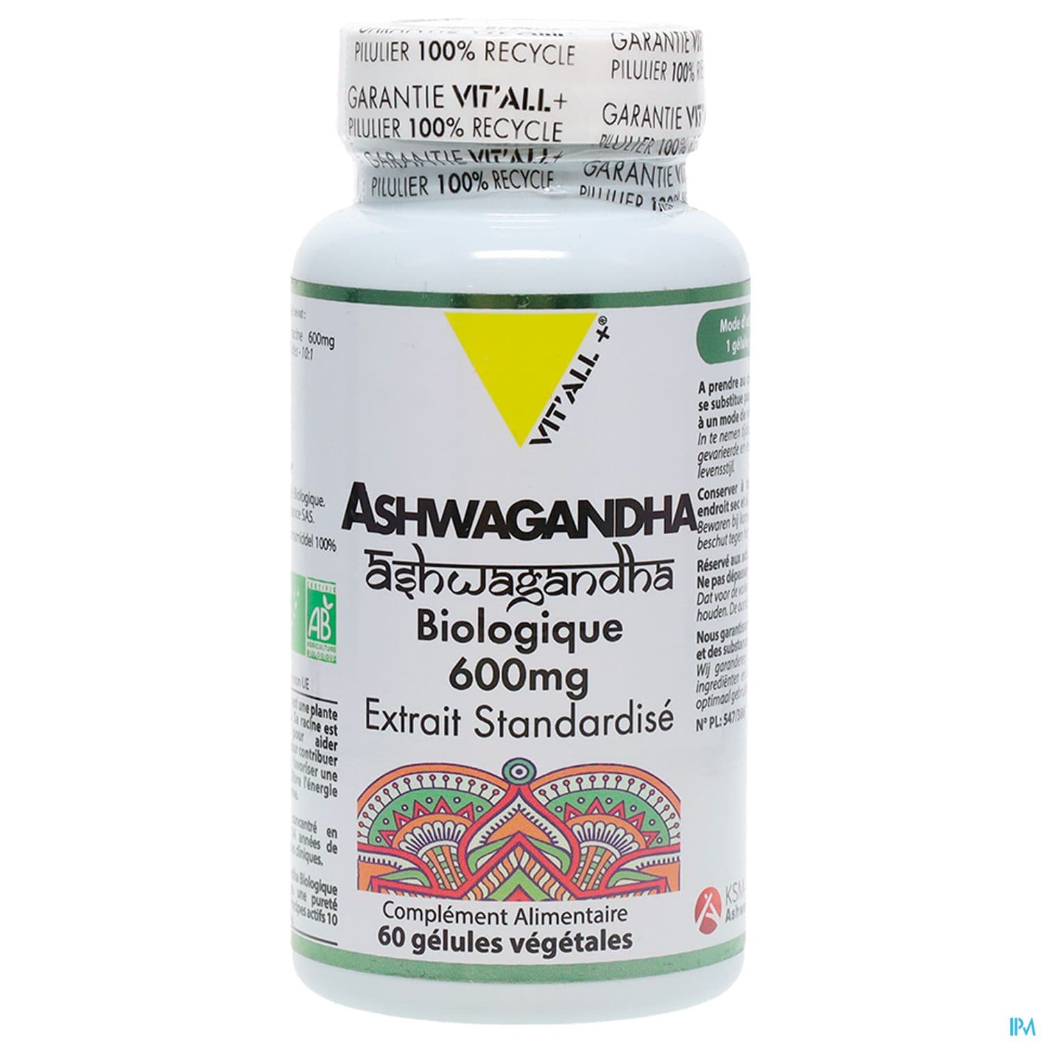 VIT ALL+ ASHWAGAND600MG EX/STD 60