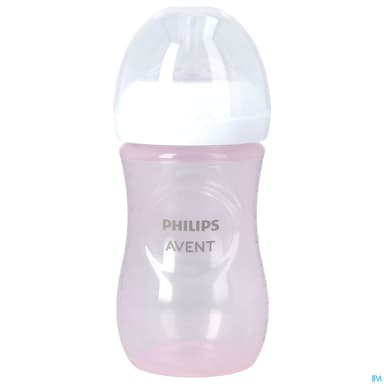 BIB AVENT NAT RESPONSE 260ML ROSE