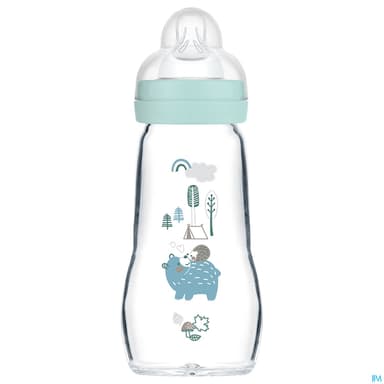 BIB MAM VER 1AGE DEB/2 BLEU 260ML