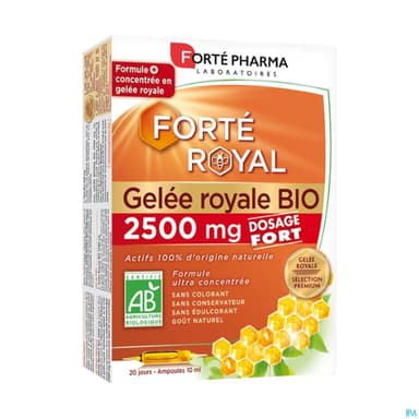 Forte Pharma Forte Royal Gelee Royale 2500mg Bio Ampoule 10ml 20