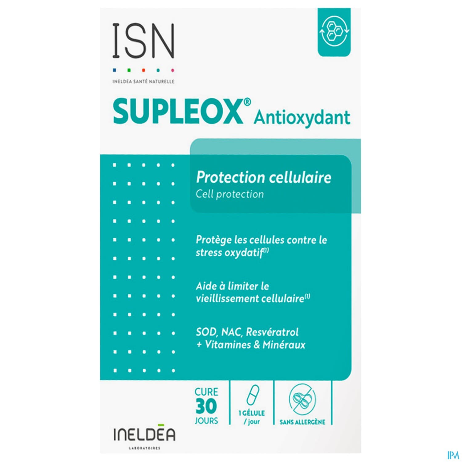 Ineldea Isn Supleox Antioxydant Protection Cellulaire Gelule 30