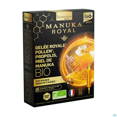 Santarome Gelee Royale Pollen Propolis Miel De Manuka Bio Ampoule 20