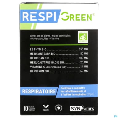 Synactifs Rhin Actifs Bio Gelule 10