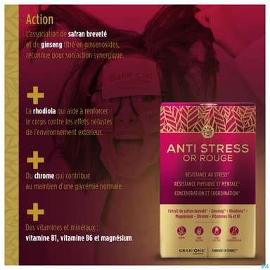 Granions Antistress Or Rouge Comprime 15