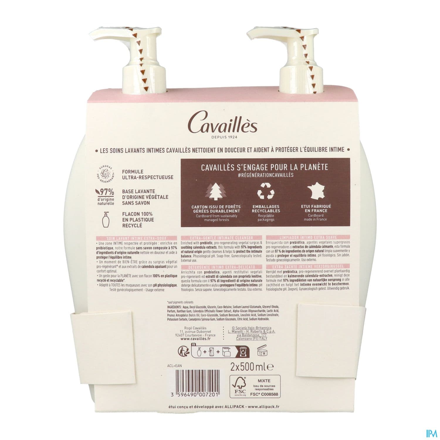 CAVAILLES LAV INT EXTR/DOUX 500ML2