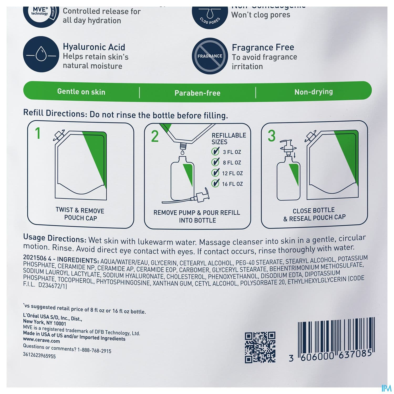 CERAVE CR LAVANTE HYDRA RECH 473ML