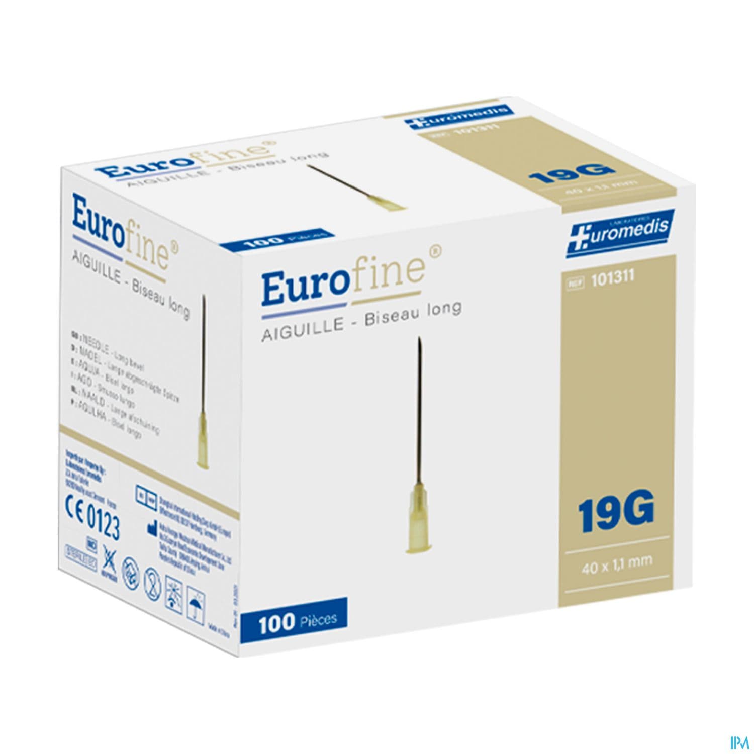 Euromedis Eurofine Aiguille G18 40mm X 1mm2 Ivoire 100